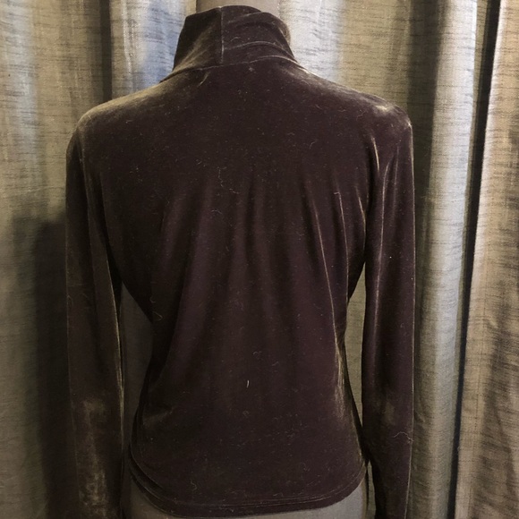 Expressions Black Velvety Mock-turtleneck - Picture 3 of 3